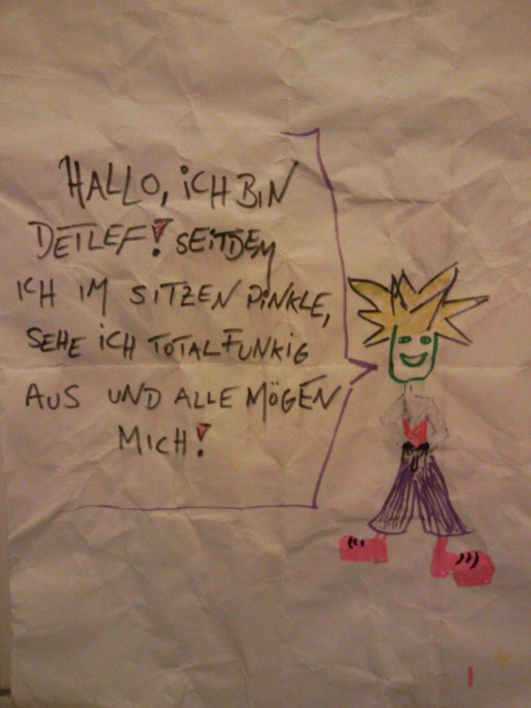 Detlef als Vorzeige Im-Sitzen-Pinkler